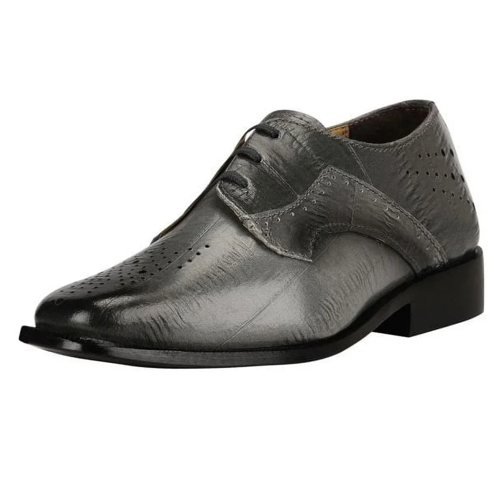 Liberty Youth Boys Dress Shoes Oxfords Brogue Perforated Leather‎ Upper Size 1